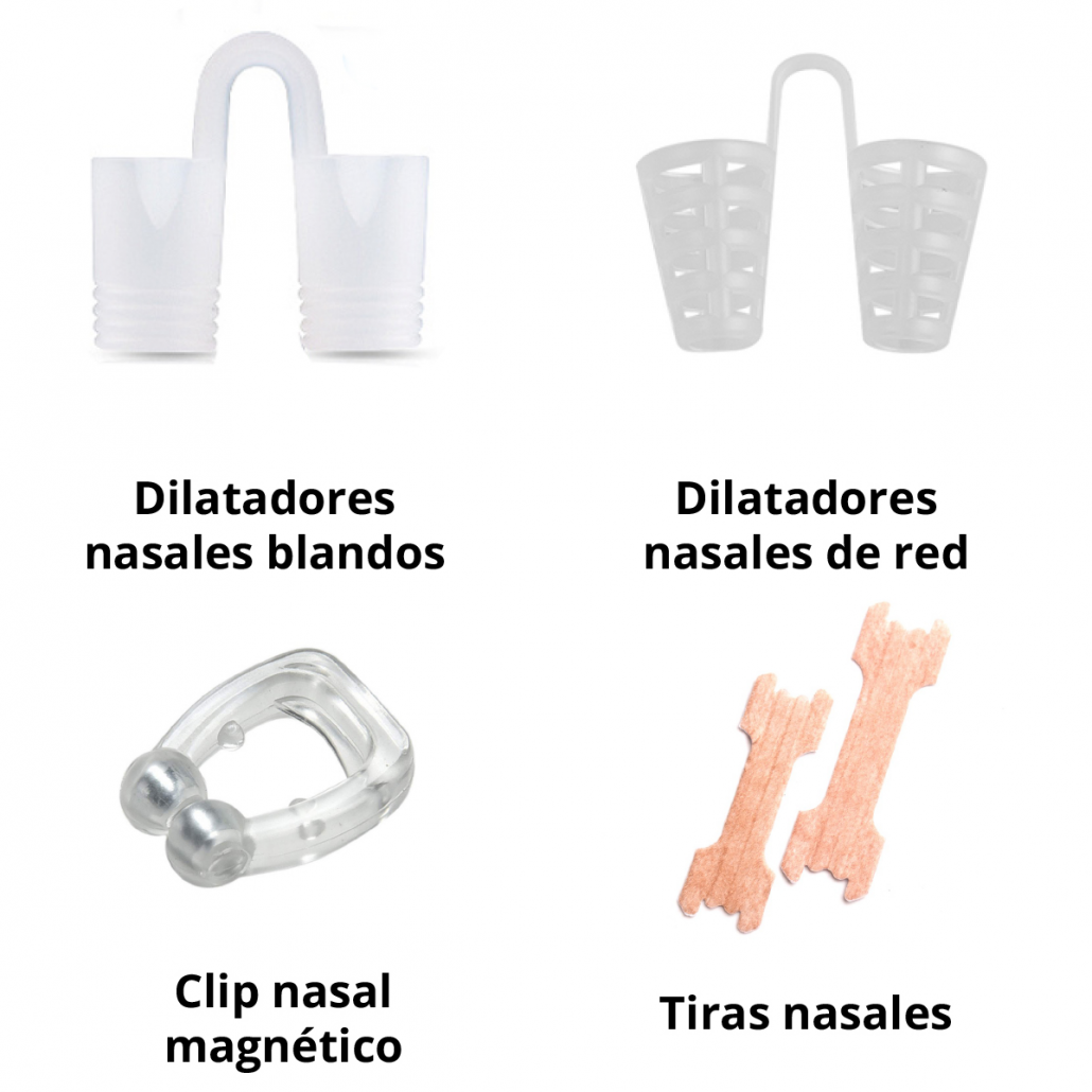 Máscara Noche + Nariz Clip Anti Ronquidos Respirador para Dormir Dilatador  Nasal