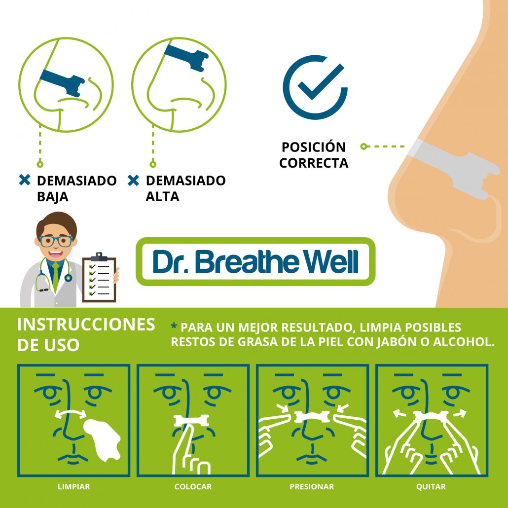 Tiras nasales antironquidos - Dr. Breathe Well ™